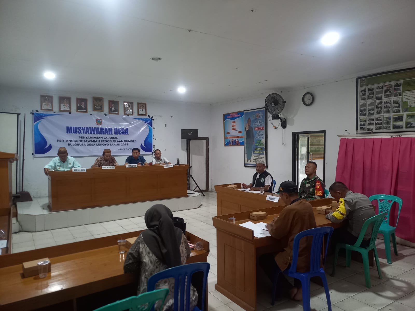 Babinsa Koramil 1315-01 Telaga Hadiri Musyawarah Desa Laporan Pertanggungjawaban BUMDes Bulobuta Tahun Anggaran 2025