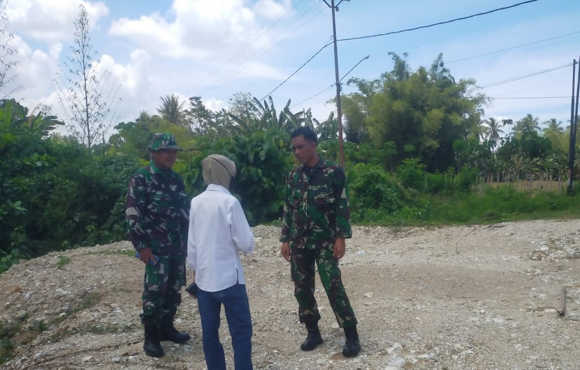 Pendampingan Danramil 1315-02 Limboto Dalam Peninjauan Lokasi Koperasi Desa Merah Putih Dari PT. Agrinas